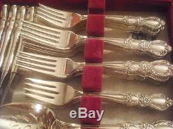 Rogers Heritage Silverplate Flatware Set for 16 + 7 serving pieces + case