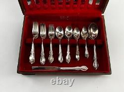 Rogers Oneida 1881 Silverware 56 pcs & wood box