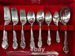 Rogers Oneida 1881 Silverware 56 pcs & wood box