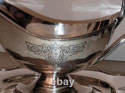 Rogers Silverplate Ancestral 1847 Gravy Boat & Underplate Set with Gravy Spoon