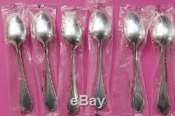 SET 10 Christofle POMPADOUR Silver-plate Tea / Coffee Spoons NEW FRANCE