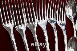 SET 18 Christofle AMERICA Silver-plate Table Dinner Forks Spoons FRANCE
