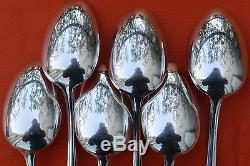 SET CHRISTOFLE POMPADOUR SILVERPLATE DINNER Spoons Forks Knives 24 pieces