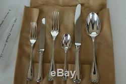 SET Christofle RUBANS Silver-plate Table Dinner Forks Spoons Knives Knife NEW
