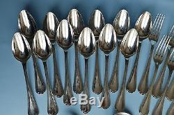 Set Of 24 French Christofle Dinner Table Forks / Spoons Spatours Silver Plate
