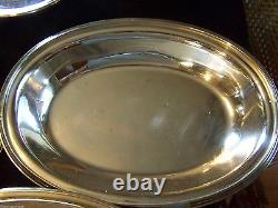 SET OF 2 AMERICAN 19th CENTURY GREEK REVIVAL SILVER WARMING ENTREE TRAY DISHES