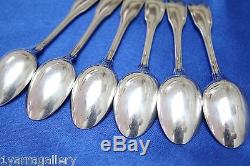 SET OF 6 Christofle VENDOME Coquille Shell Silver-plated Coffee Spoons 5 1/4 in