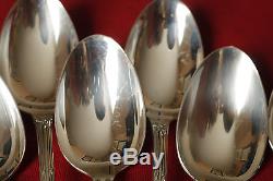 Set Of 6 French Christofle Dinner Table Spoons In Rubans Style