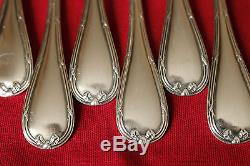 Set Of 6 French Christofle Dinner Table Spoons In Rubans Style