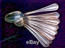 (SET OF 8) Christofle SPATOURS Silver plate Coffee Spoons 5 3/8 FRANCE teaspoon