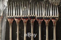 SET OF 8 FRENCH CHRISTOFLE DESSERT SALADE Forks VERSAILLES SILVER PLATE One NEW
