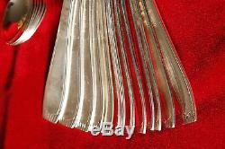 Set Of French Christofle Dinner Table Spoons & Forks In Saigon Silver Plate