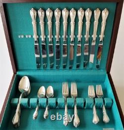 SET antique ROGERS mfg SILVERPLATE FLATWARE MEMORY monogram m BOX NOT INCLUDED
