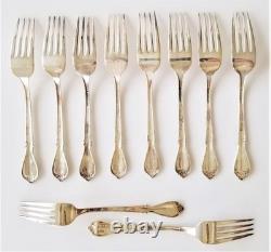 SET antique ROGERS mfg SILVERPLATE FLATWARE MEMORY monogram m BOX NOT INCLUDED