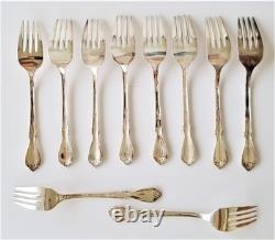 SET antique ROGERS mfg SILVERPLATE FLATWARE MEMORY monogram m BOX NOT INCLUDED
