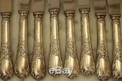 SET of 12 Christofle MARLY Silver-plate DINNER knives FRANCE