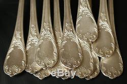 SET of 12 Christofle MARLY Silver-plate Table Dinner Forks 8 3/8 FRANCE