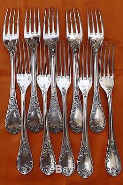 SET of 20 Christofle MARLY Silver-plate Table Dinner Forks / Spoons FRANCE