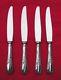 SET of 4 Christofle MARLY Silver-plate table knives FRANCE