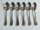 SET of 6 CHRISTOFLE PERLES SILVER PLATE DINNER SPOONS 8 1/10