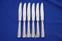 SET of 6 Christofle AMERICA Silver-plate Dinner Table Knives 9 5/8 Luc Lanel