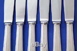 SET of 6 Christofle AMERICA Silver-plate Dinner Table Knives 9 5/8 Luc Lanel