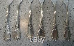 SET of 6 Christofle MARLY Silver-plated Forks FRANCE 8,07 inches