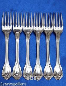 SET of 6 Christofle PORT ROYAL Silver-plated Dinner Table Place Forks 8 1/8 inch