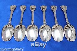 SET of 6 Christofle PORT ROYAL Silver-plated Dinner Table Place Spoon 8 1/8 inch