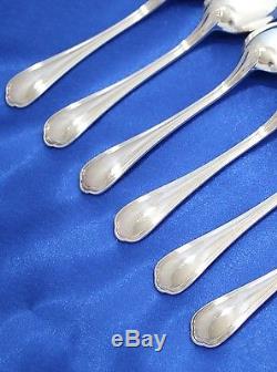 SET of 6 Christofle SPATOURS Silver-plate Coffee Spoons 5 3/8 FRANCE teaspoons