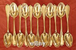 SET of ERCUIS Silver-plate DESSERT & DINNER FORKS SPOONS KNIVES NO CHRISTOFLE