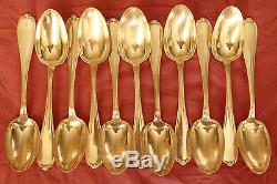 SET of ERCUIS Silver-plate DESSERT & DINNER FORKS SPOONS KNIVES NO CHRISTOFLE