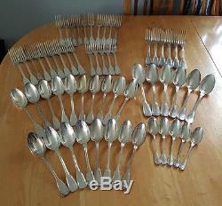 S. F. A. M. Chambly Silver Plate Cutlery Set Fiddle And Thread