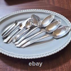 Service for 12 ANCESTRAL 1847 Rogers Bros Silverplate Flatware Set in Case