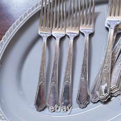 Service for 12 ANCESTRAL 1847 Rogers Bros Silverplate Flatware Set in Case