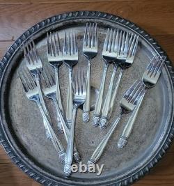 Service for 12 DANISH PRINCESS Silverplate Holmes & Edwards Flatware Set in Case
