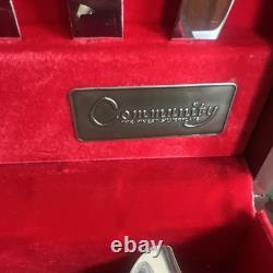 Service for 12 Oneida Community 77 Pc Silverplate Flatware Set in Case