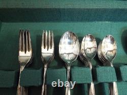 Set 1847 Rogers Bros IS Springtime Silverplate Flatware 51 pcs svc for 8 withBox