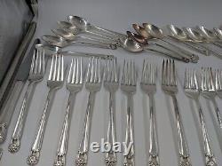 Set 1847 Rogers Bros Silver Plated Eternally Yours Flatware 52 piece