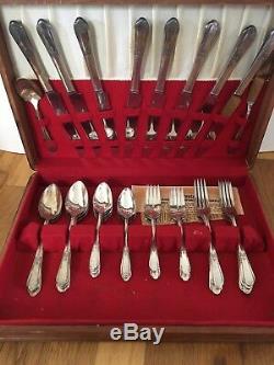Set 1847 Rogers Bros Silver Plated Flatware 49 pcs svc/8 withBox