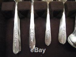 Set 48 pcs Nobility Plate Royal Rose Service for 12 Silverplate Flatware withBox D