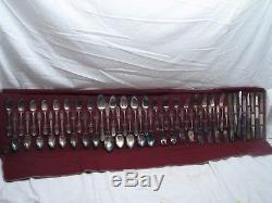 Set 50 pcs Wm Rogers Mfg Co Chalfonte Silver Plate Flatware withCase svc for 8