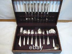 Set 64 pcs Nobility Plate Royal Rose Service for 8Silverplate Flatware withBox M