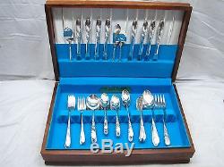 Set 73 pcs Tudor Plate Bridal Wreath Silverplate Flatware svc for 8 withBox