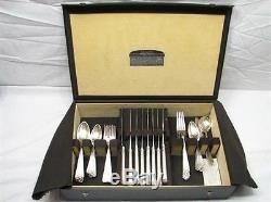 Set Alvin Silverplate Flatware Dawn 50 pcs svc for 8 withCase