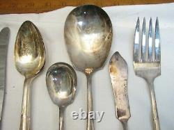 Set National Silver Co Plate Flatware Silverplate 71 pcs svc for 8
