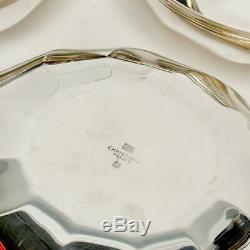 Set Of 4 Christofle Silver Plate Torsades Swirls Bowls 4.5