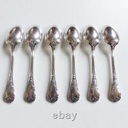 Set Of 6 Christofle Marly Silver Plated Dessert Spoons 6 7/10