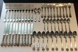 Set Of Christofle Marly Silver Plate Flatware 50 Pcs, Total Weight 1886gr S238