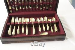 Set Serv for 12 1847 ROGERS Bros DAFFODIL Silverplate 77 Piece With Chest